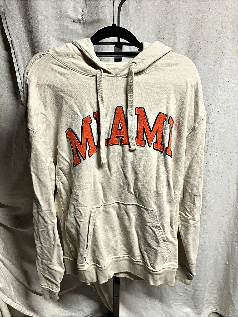 47 Brand Miami Hurricanes 47 Brand Lacer Hoodie Lacer Hoodie Cream & Orange XL